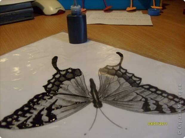 Мастер-класс: когда нет под рукой витражных красок................ Фото 7