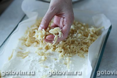 Фотографии рецепта Тертый пирог с творогом и лимоном, 09 Тертый пирог с творогом и лимоном, Шаг 09