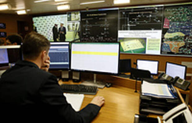 На церемонии дистанционного запуска первой в России цифровой подстанции в ситуационно-аналитическом центре компании "Россети"