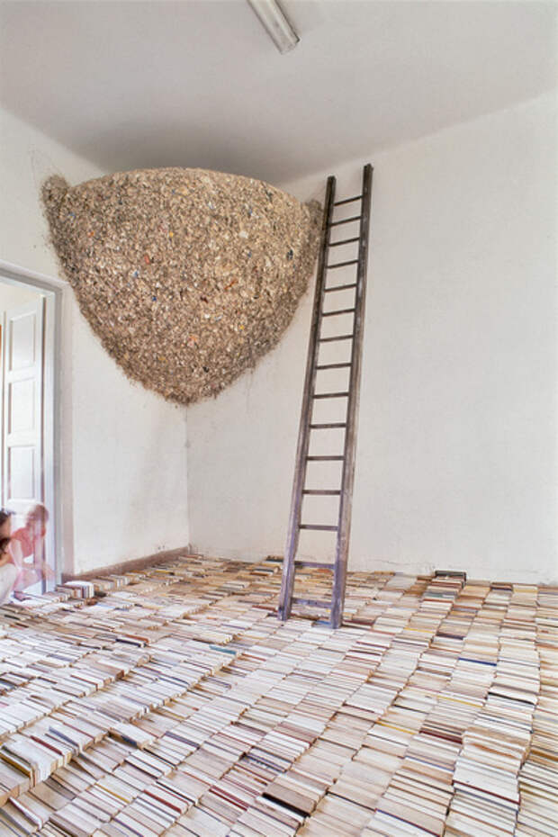 Meaning Minus Truth Conditions — инсталляция из 8 тысяч книг от Томаса Энгартнера (Thomas Ehgartner)