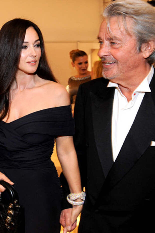 Моника Беллуччи и Ален Делон. Фото / Monica Bellucci and Alain Delon photo