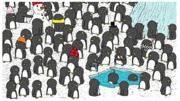 Где пингвин с чашкой?