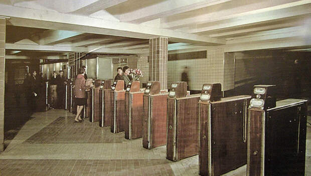 Первые турникеты в Московском метро. 1960-е годы. история, факты, фото