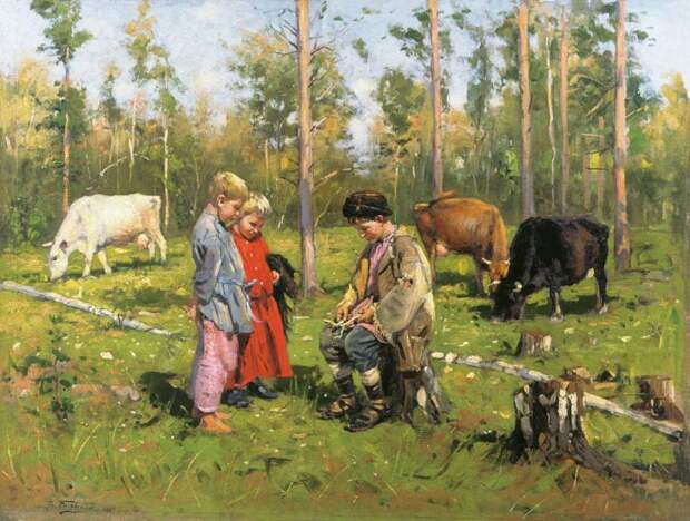 Маковский Владимир  - Пастушки. 1903
