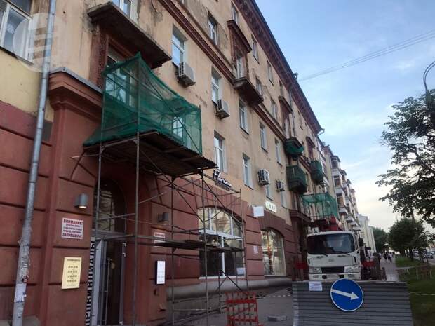 В Ижевске началась реставрация «сталинки» на улице Пушкинской, 215