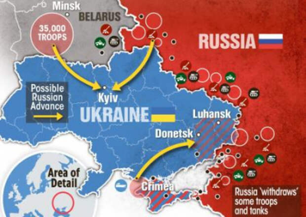 Британское издание The Sun изменило статью о времени «вторжения» России на Украину Британское издание The Sun изменило статью о времени «вторжения» России на Украину