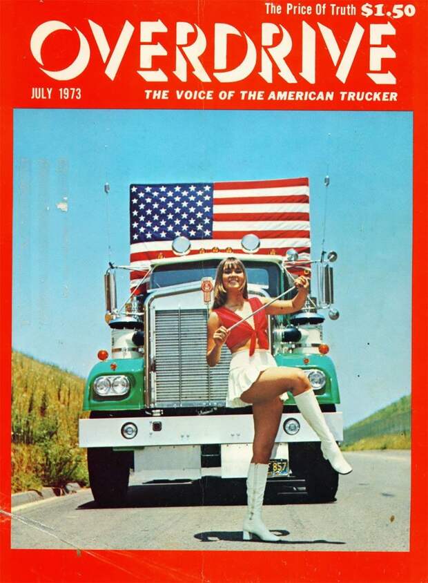 Американские грузовики 1970-х годов из журнала Overdrive Magazine авто, грузовик, дальнобойщик, дальнобойщики, девушки, журнал, ретро фото, тягач