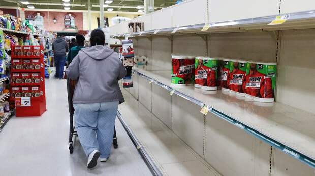 Георгиев показал, как паника из-за коронавируса влияет на скупку товаров в супермаркетах США