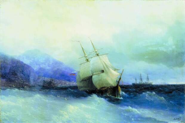 Трапезунд с моря. 1875 - Айвазовский Иван Константинович