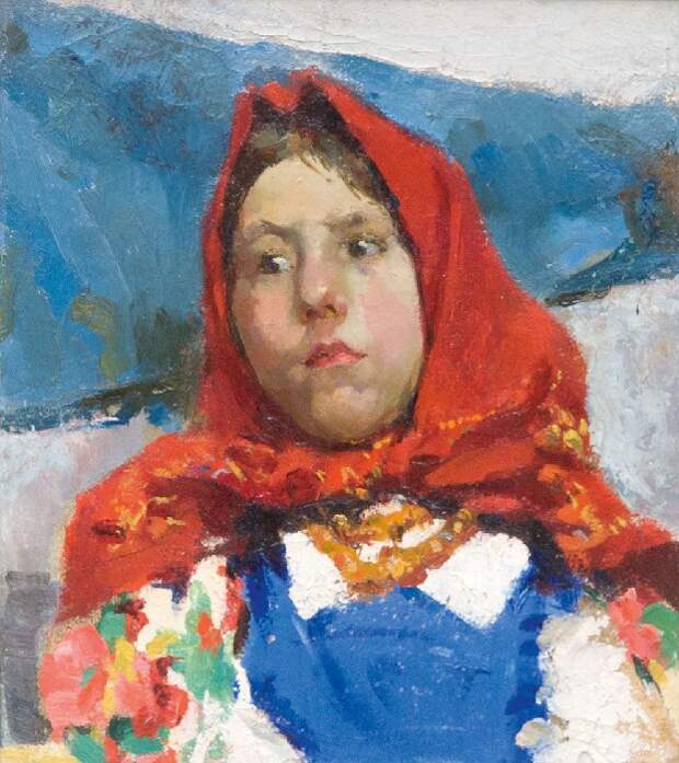 Молодая крестьянка. Автор: Ф.Малявин. Молодая крестьянка. Автор: Ф.Малявин.