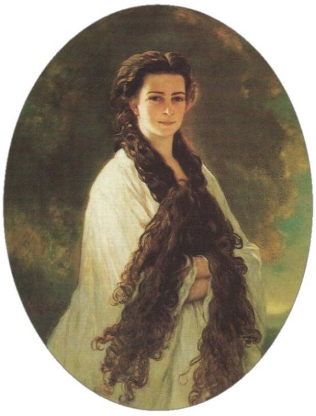 Портрет Сисси с распущенными волосами, 1864 г.
