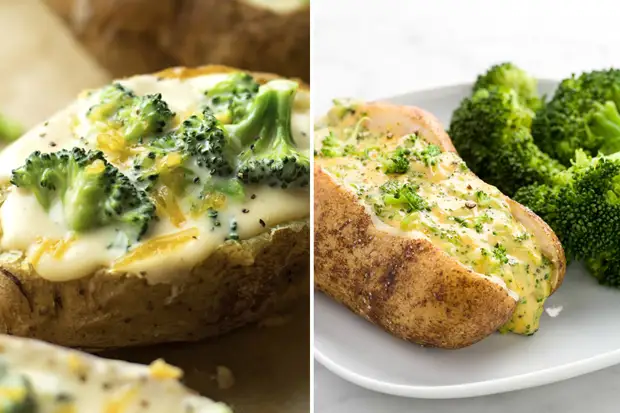 картошка с сыром и брокколи