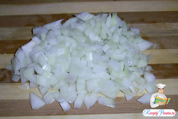 Лук кубиками