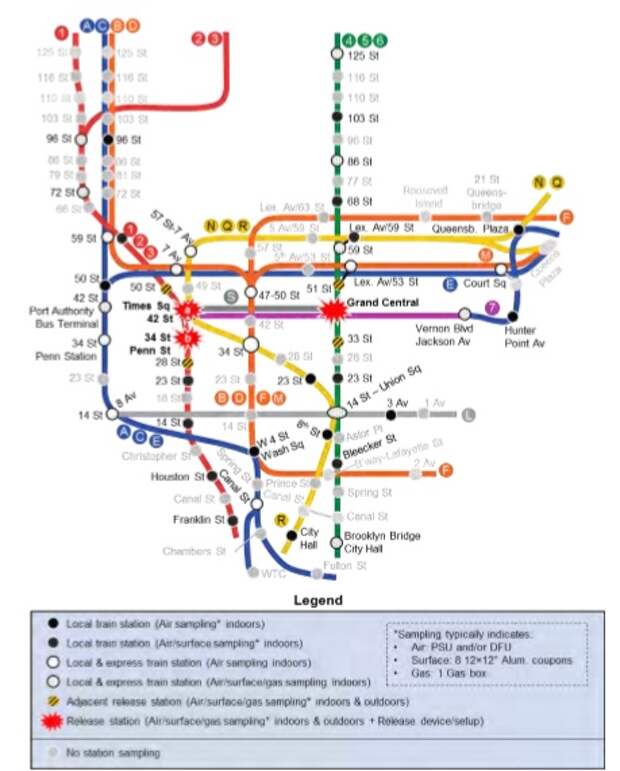 Карта нью йоркского метрополитена