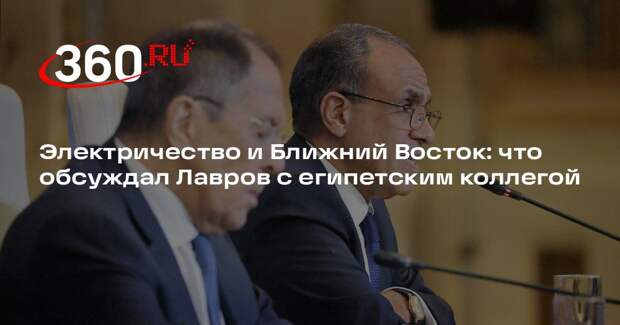 Лавров обсудил с главой МИД Египта сотрудничество и ближневосточный кризис