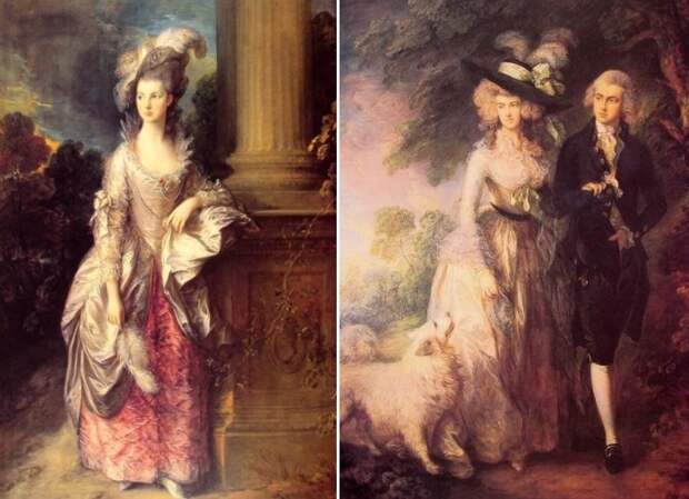 Томас Гейнсборо. Слева – Портрет миссис Грэхем, 1777. Справа – Утренняя прогулка, ок. 1785 Томас Гейнсборо. Слева – Портрет миссис Грэхем, 1777. Справа – Утренняя прогулка, ок. 1785