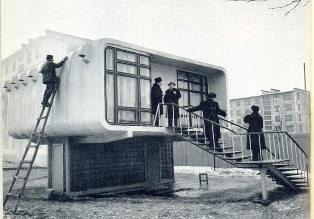 Экспериментальный дом из пластика, построенный в СССР в 1961 году.