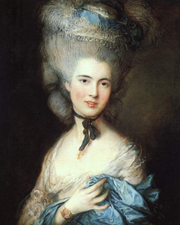 Томас Гейнсборо. Портрет дамы в голубом, конец 1770-х гг. Томас Гейнсборо. Портрет дамы в голубом, конец 1770-х гг.