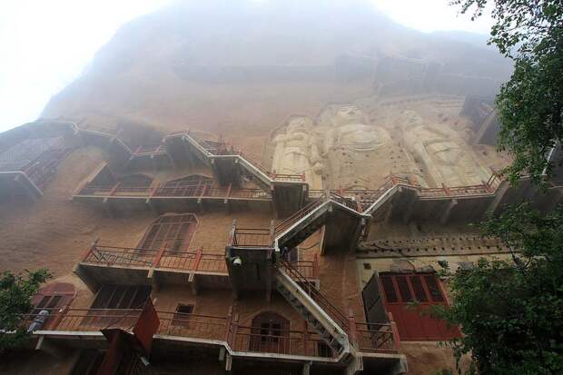 Гроты Майцзишань Maijishan Grottoes 12 Гроты Майцзишань