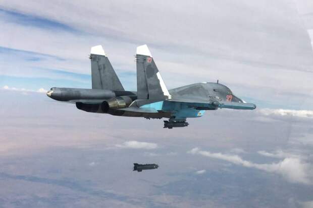 Жители Краматорска впервые сняли, как Су-34 бомбит оккупантов в городе