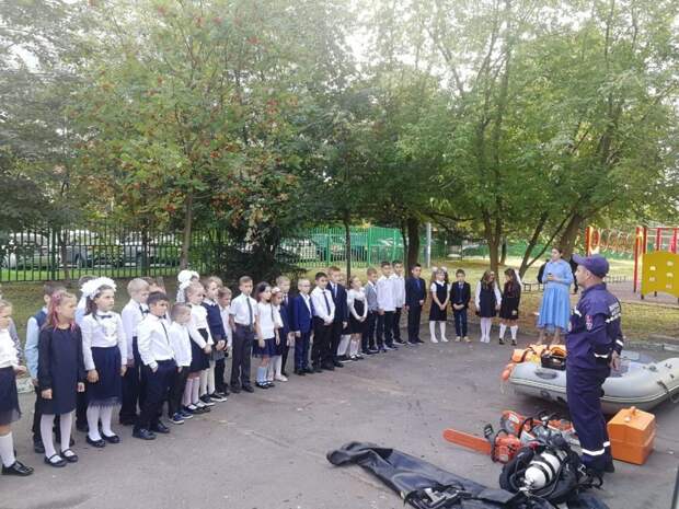 Открытый урок. Фото Департамента ГОЧСиПБ г.Москвы