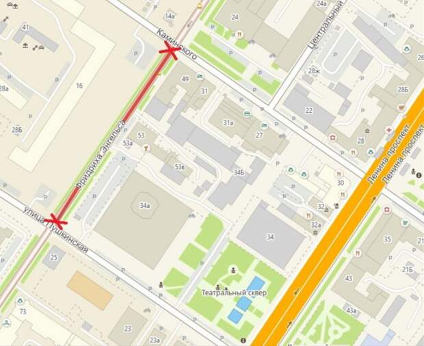 Тульских водителей предупредили об ограничениях на улице Фридриха Энгельса