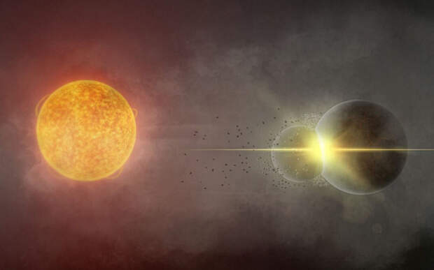 Астрономы впервые увидели столкновение двух планет в реальном времени