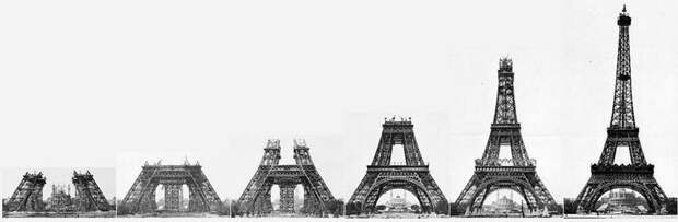 Строительство Эйфелевой башни, 1887-89 20 век, история, фотографии