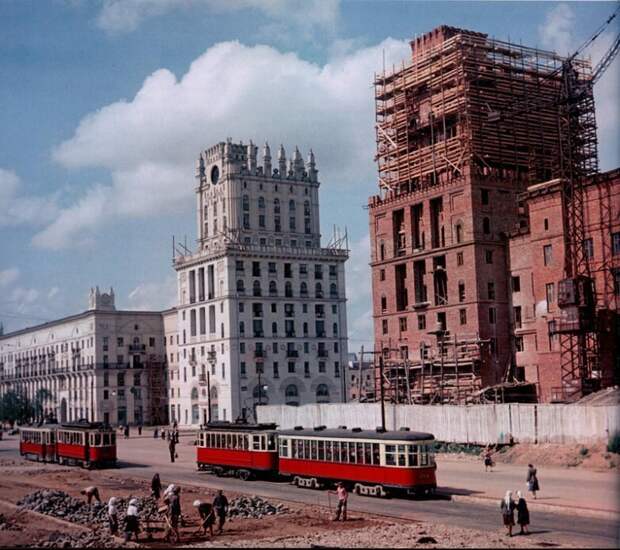 Вот таким был Минск в 1952 году, строительство новых «парадных ворот» города СССР, история, кинохроника