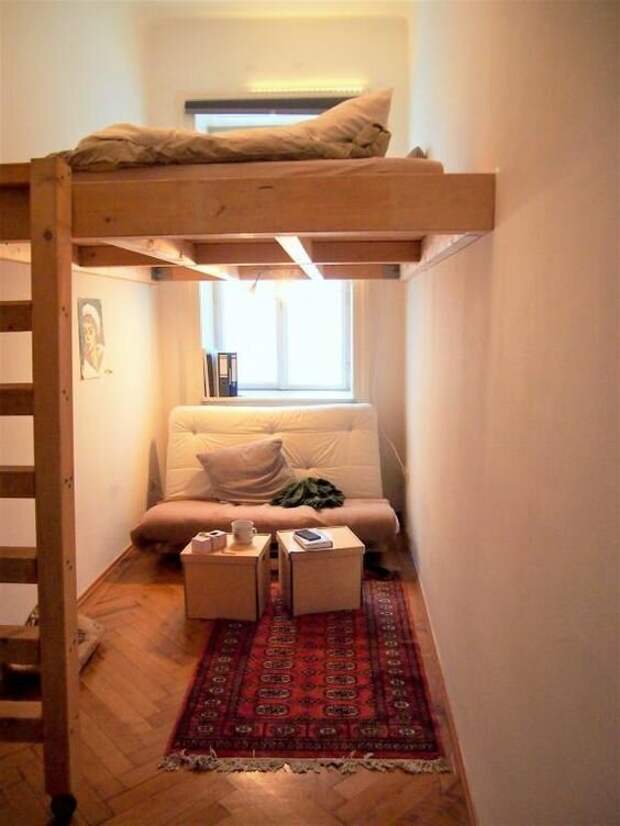 Двухэтажная комната: 20 классных примеров, как с умом использовать небольшую спальню-21 фото-