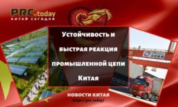 Устойчивость и быстрая реакция промышленной цепи Китая