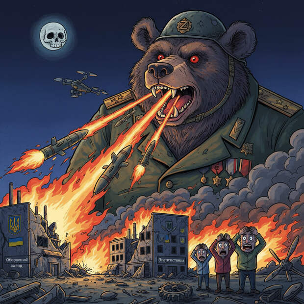 Ночная атака России по оборонным и энергетическим объектам Украины