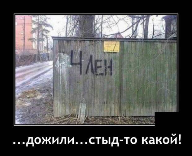 Демотиватор про стыд