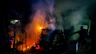 Пожар в Барнауле / Фото: МЧС Алтайского края