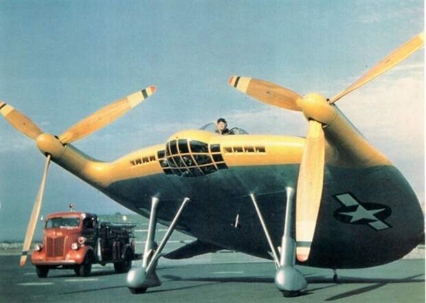 Экспериментальный самолет Vought V-173 - Летающий блин - один из первых аппаратов вертикального/укороченного взлета и посадки: интересное, необычные, самолеты, странное, факты