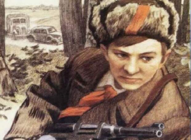 Валю Котика часто изображают пионером. Валю Котика часто изображают пионером.