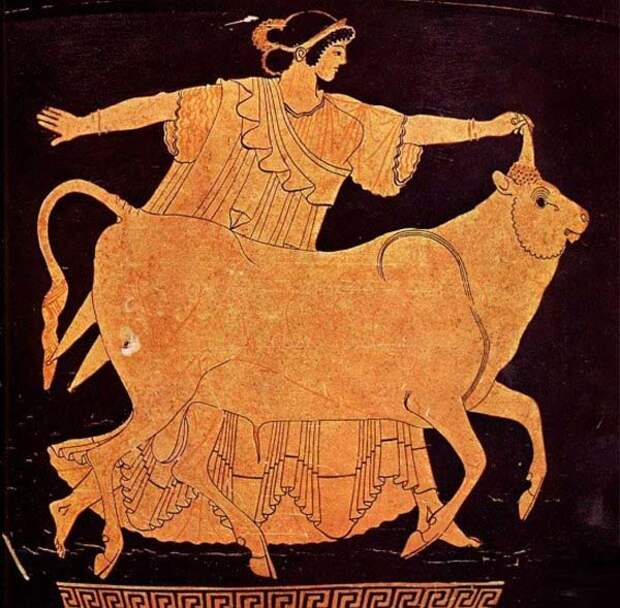 Европа и Зевс-бык-древ. Аттика-500 г. до н.э.