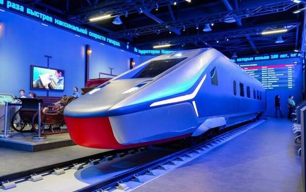 В Москве продемонстрировали макет высокоскоростного электропоезда