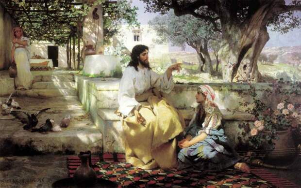 Семирадский - Христос у Марфы и Марии. 1886