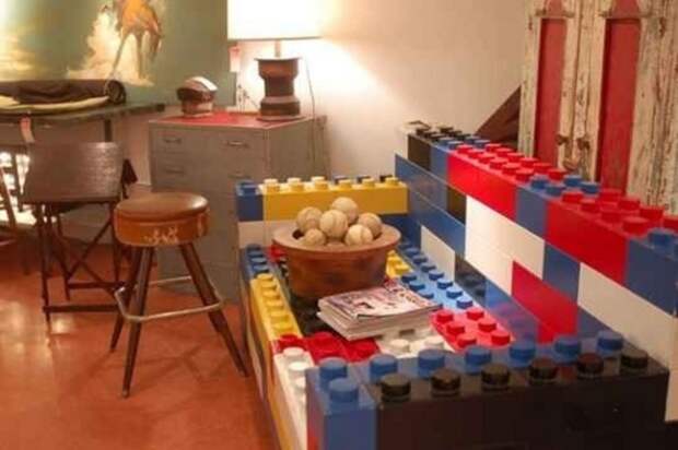 Оригинальный диван в стиле Lego быт, интересно, конструктор, лего