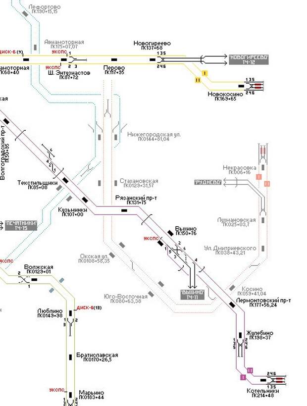 Станция нижегородская схема путей