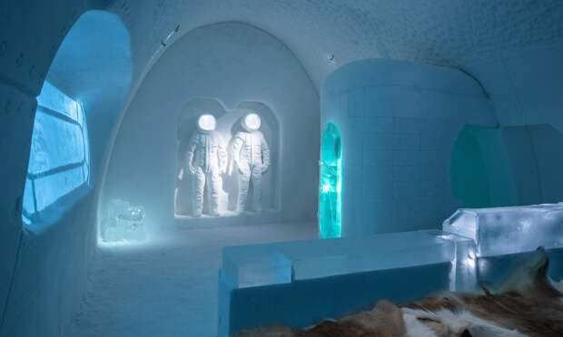 Невероятный ледяной отель Ice Hotel в Швеции