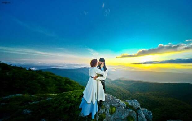 Идеальная свадьба: горы, Грузия, экстрим грузия, красота, свадьба, фото