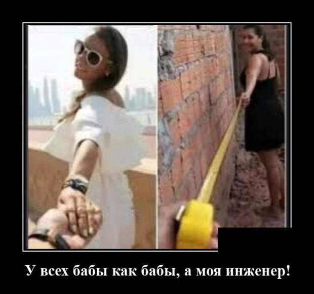 Демотиватор про жену-инженера