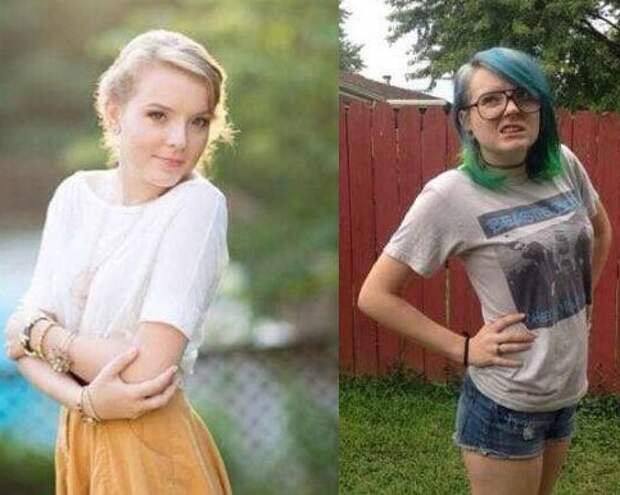 Девушки до и после феминизма
