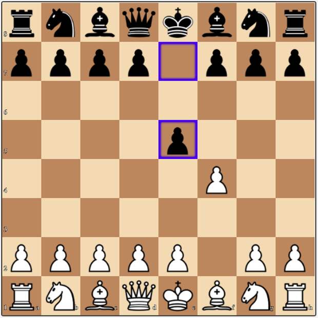 In From’s Gambit, Black gives up their e-pawn on move 1.