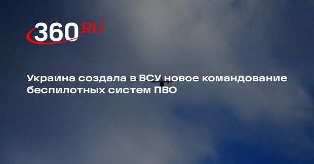 Украина создала в ВСУ новое командование беспилотных систем ПВО