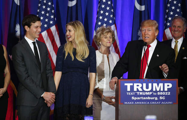Джаред Кушнер, Иванка Трамп и Дональд Трамп