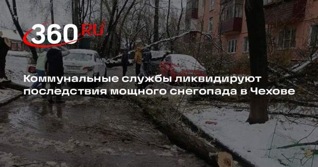 Коммунальные службы ликвидируют последствия мощного снегопада в Чехове
