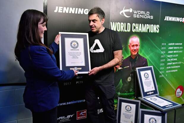 Ронни О’Салливан вышел в 1/2 финала на Чемпионате мира среди ветеранов 2026